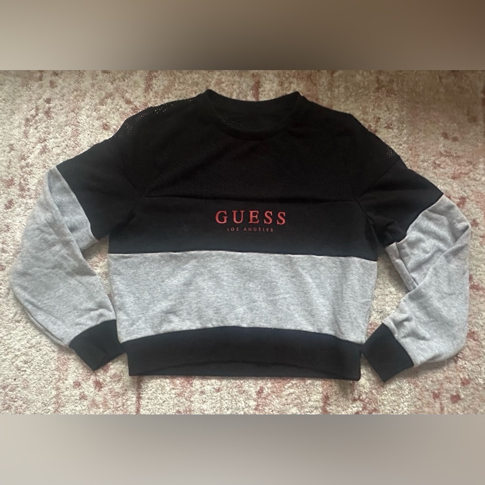 Guess Black and Gray Logo Sweatshirt
